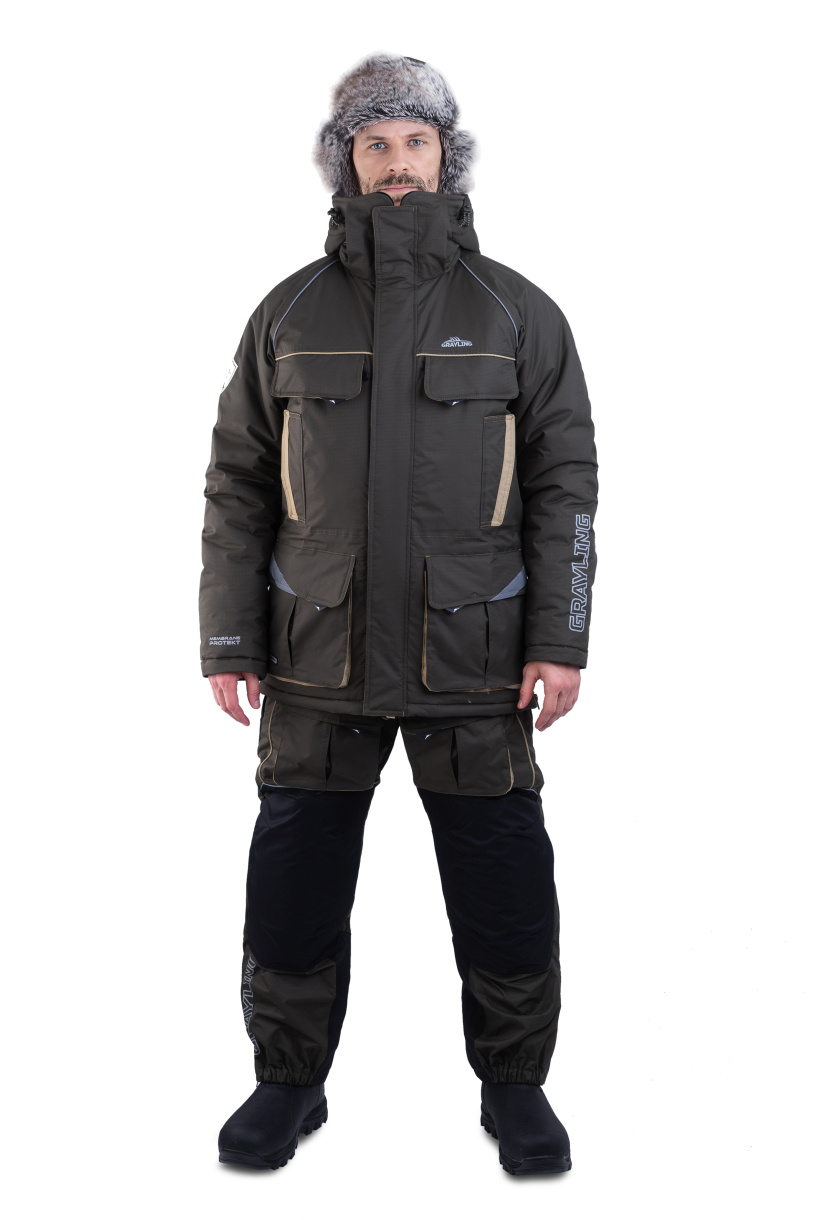 Камчатка МАГМА костюм для рыбалки GRAYLING. зимний хаки